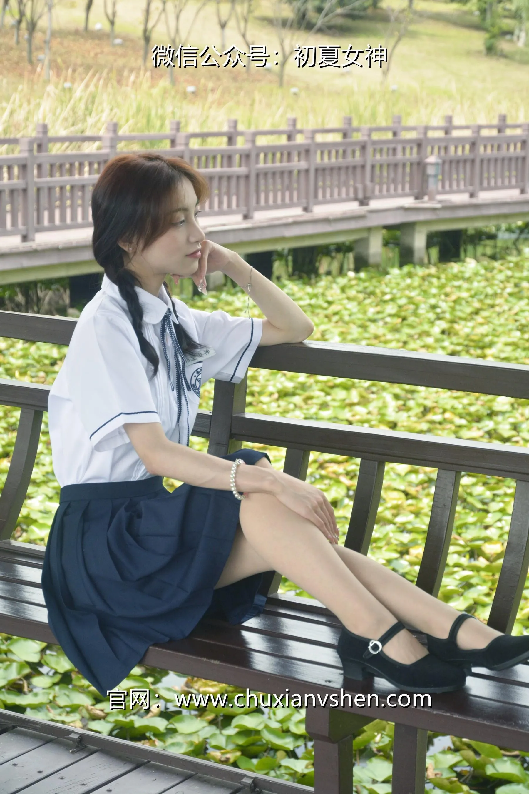 初夏女神 NO.027 柒柒 职高校服 [140P]插图2